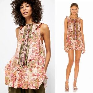Free People Summer In Tulum Tunic Top Size XS